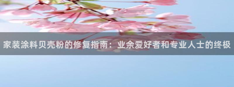 和记国际电讯市值:家装涂料贝壳粉的修复指南:业余爱好者和专业
